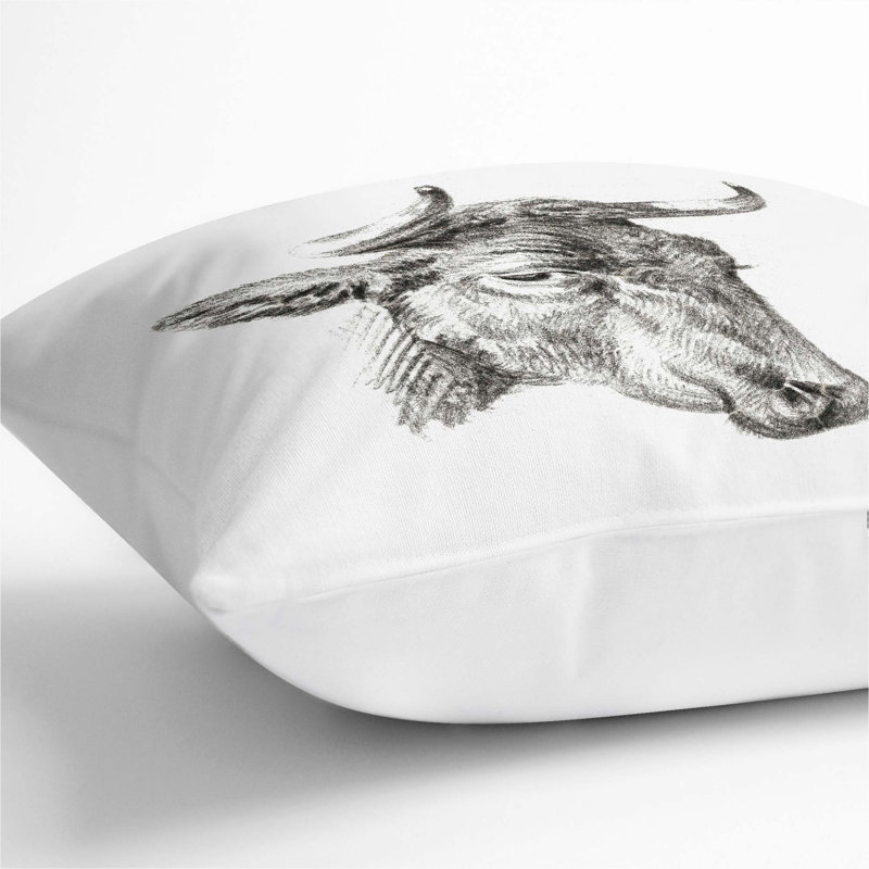 Square Throw Cushion, White, 40cm H x 40cm W x 15cm D