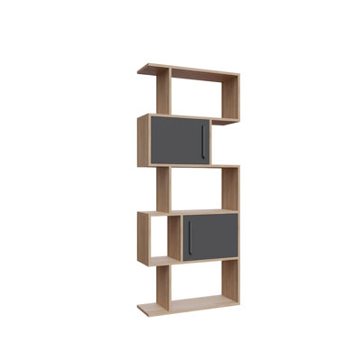172.7cm H Baptistin Geometric Bookcase