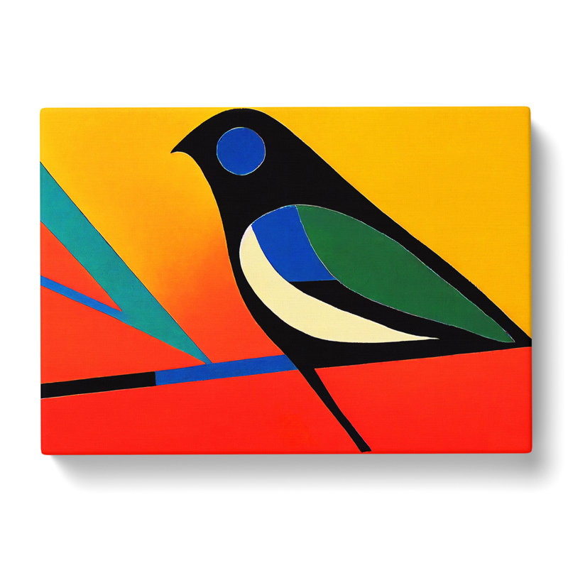 Hypnotic Abstract Bird - Wrapped Canvas Print, 35cm H x 50cm W x 3cm D
