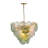 Artisan Handmade 9 - Light Colored Swirled Cloud Glass Tiered Chandelier-126471337