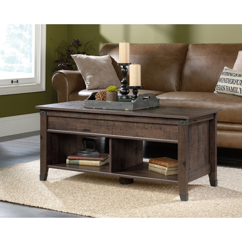Carson Forge Lift Top Coffee Table, Brown Gray