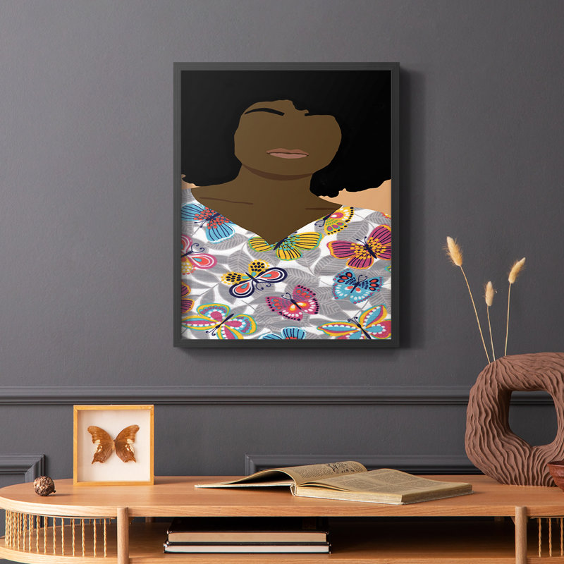 «Care Giver I», reproduction encadrée - bois massif, Noir, H 28 po x l 22 po