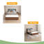 Wooden Bed Frame Queen Size Farmhouse Platform Bed Frame With Bookcase Shelf & 2 Storage Drawers, Storage LED Light Headboard , Noise Free,No Box Spring Needed And Easy Assembly