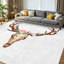 Tapis d'intérieur transparent lavable à la machine, motif aquarelle de crâne d'animal avec tatouage-1358698730