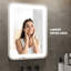 Miroir de salle de bain 36 x 28 avec intensité variable, brouillard, fonction de mémoire, température de 3 couleurs, meuble-lavabo mural pour évier, 36 x 28