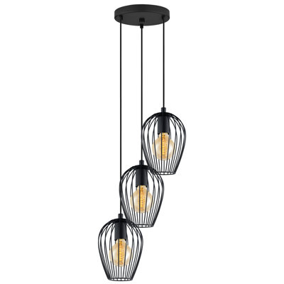 Luminaire suspendu en grappe 3 lumières Steinbeck