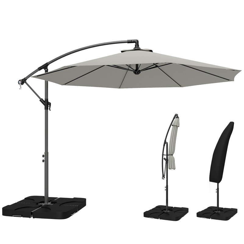 295cm Cantilever Parasol, Grey