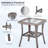 Maelie 7-Piece Outdoor Patio Fire Pit Conversation Set With Square Fire Pit, Swivel Gliders, Ottomans And Side Table-773454524