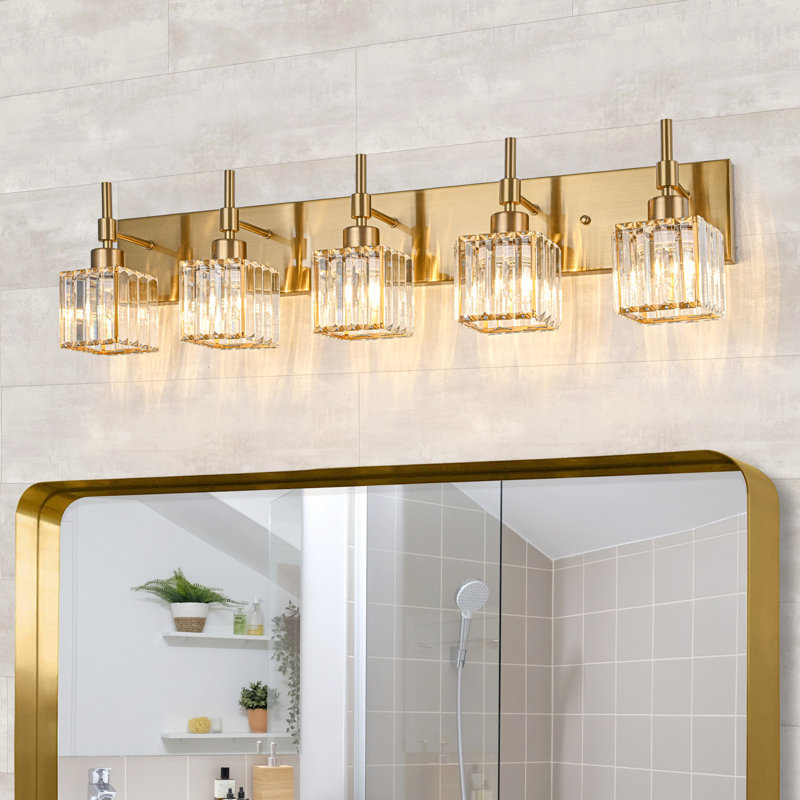 Corless Dimmable Vanity Light, 5, Gold