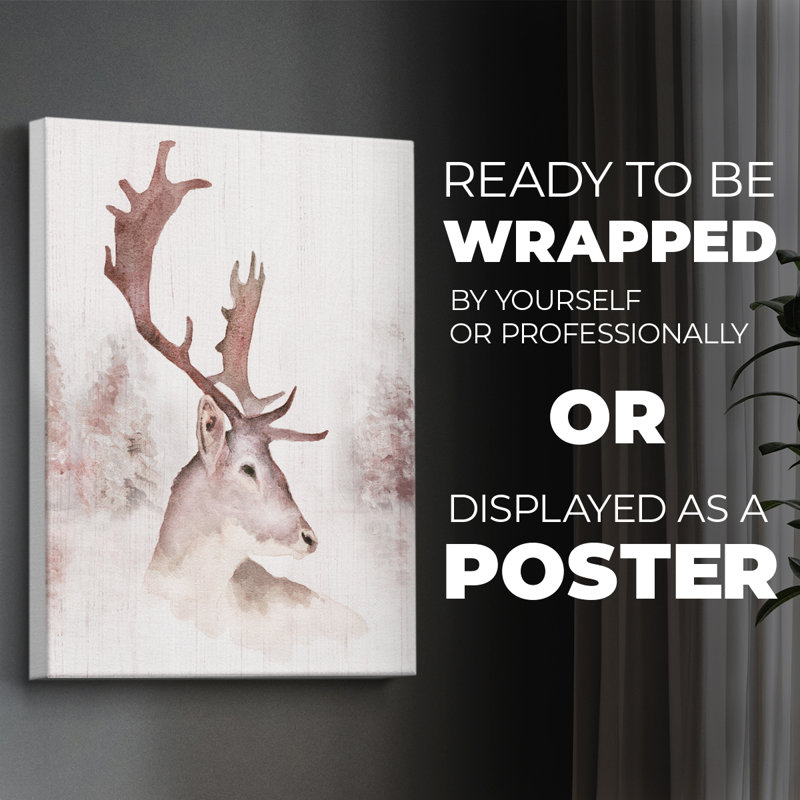 Blush Deer -Canvas Print Only - NOT FRAMED, 48" H x 32" W