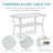 Winston Porter 5-piece Outdoor Patio White Wicker Conversation Sets, All Weather Outdoor Rattan Furniture Set Includes Glider Loveseat, 2 Coffee Table, 2 Swivel-gliders Chairs With Cushions-978762550
