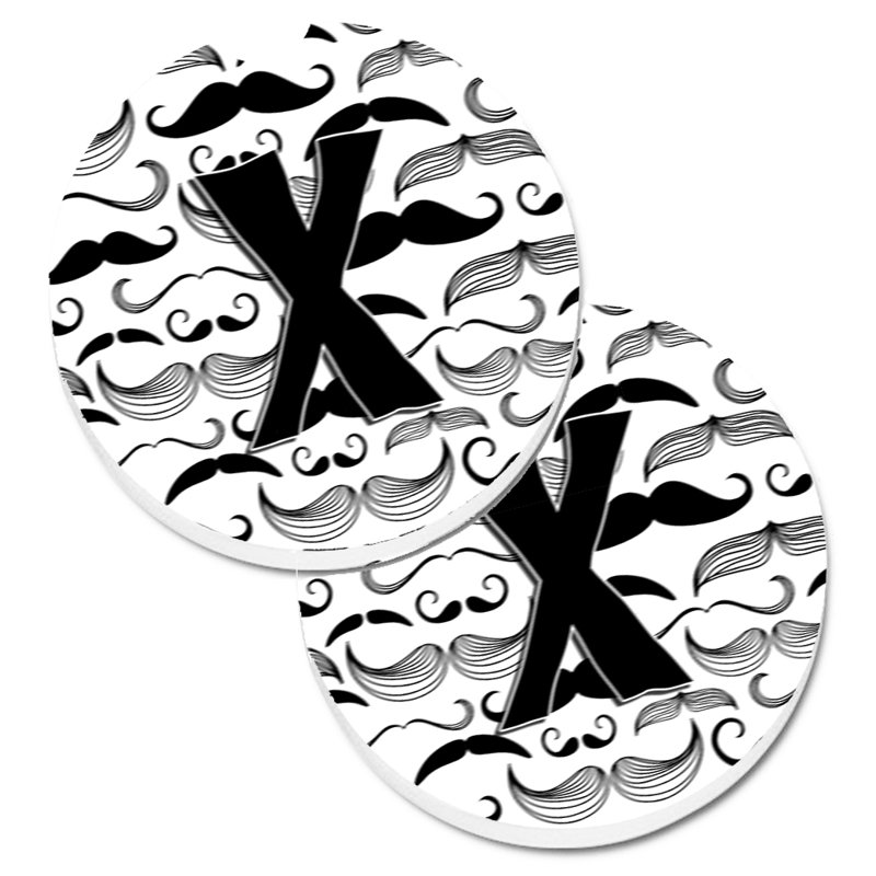 Sous-verre voiture moustache initial, X