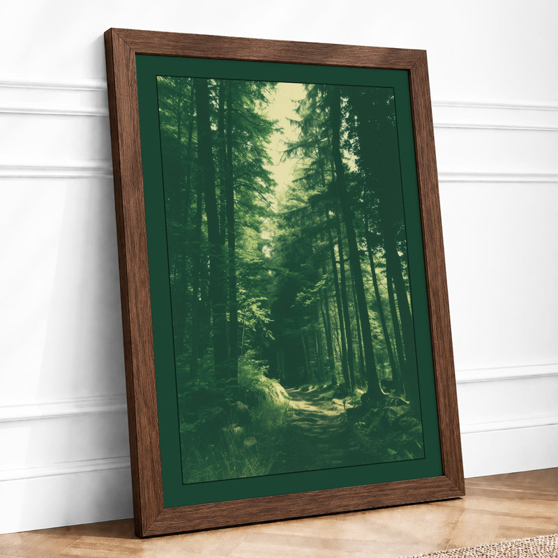 Path Through The Pines Scandinavian - Print, Walnut, A4 - 29.7 x 21.0 cm