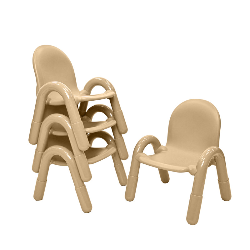 Chaise pour enfant Baseline - ensemble de 4, 5", Tanné, 4