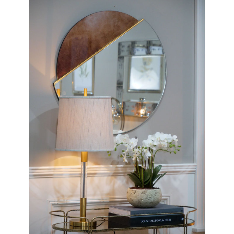 Genevieve Glass Circle Wall Mirror