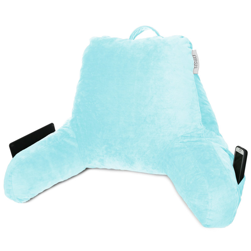 Coussin de lecture Nestl, H 17 po x l 31 po x P 12 po, Bleu clair bébé