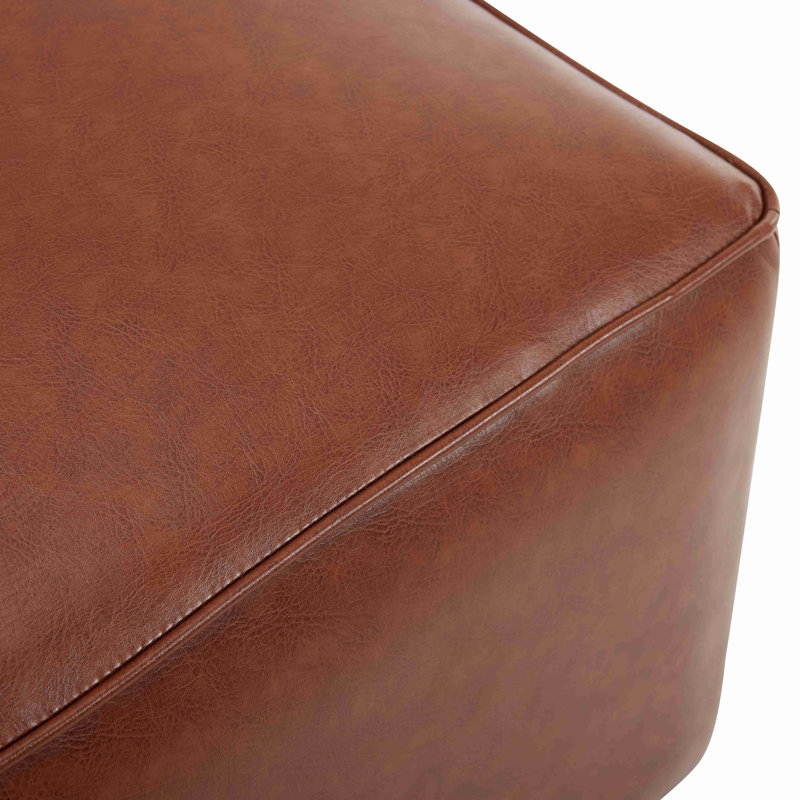 ISABELLA PU OTTOMAN, Light Brown