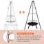 LIFERUN 86 cm W Portable Grill / Smoker Combo Charcoal Grill Gas & Charcoal Combo Grill