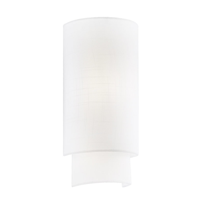Textile - ADA Wall Sconce - Linen Fabric Shade, White,  13" H x 6.25" W