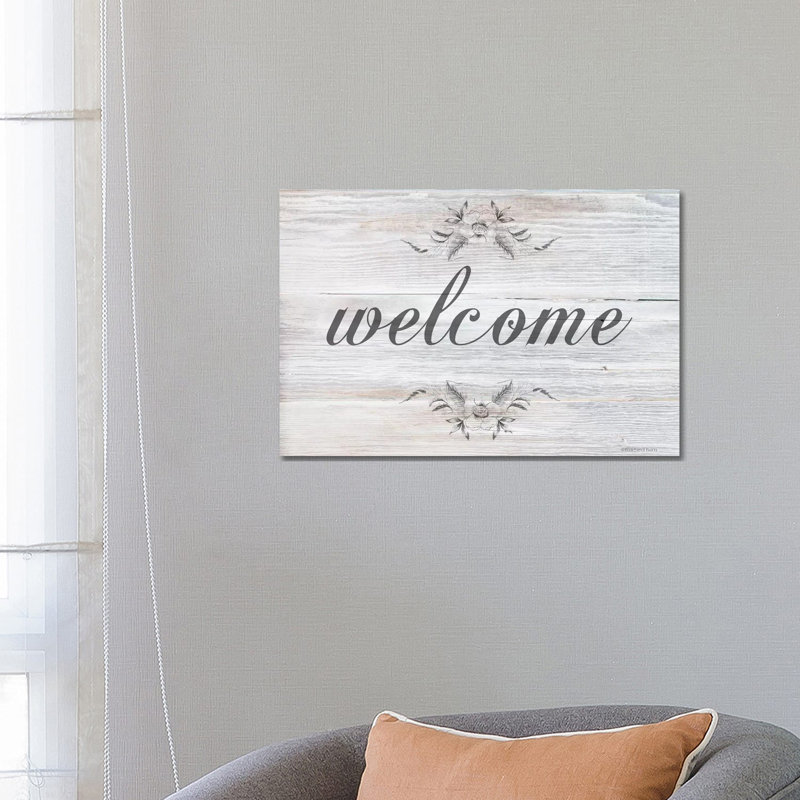 Welcome by Bluebird Barn - Print on Canvas, Wrapped Canvas, 45.72cm H x 66.04cm W x 1.91cm D
