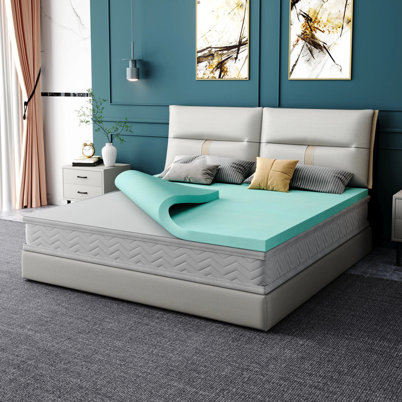 2.5 Inch Gel-Infused Mattress Topper with Orthopedic Benefits & Back Support Extra Firm Mattress Topper, King