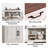 65.75" Large Sideboard Buffet Cabinet With Wooden Door-130768999
