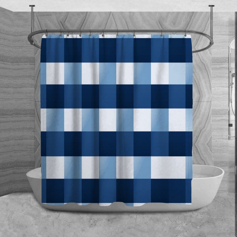 Rideau de douche en vichy Archiquette, L 84 po x l 70 po