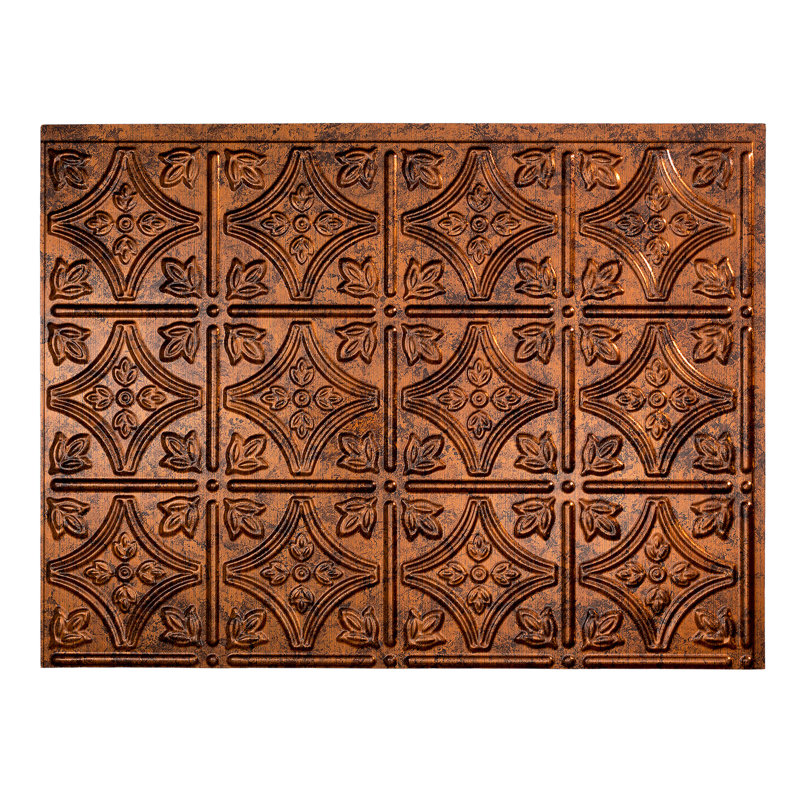 Panneau de dosseret décoratif en vinyle 18 po x 24 po FASÄDE style traditionnel / motif, Cuivre pierre de lune