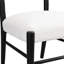 Chaise de salle à manger noire et beige (ensemble de 2)