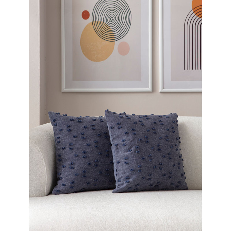 Ensemble de housse de coussin Elegant (2 pièces), bleu, 16,9 po x 16,9 po | Tissu 100% polyester, durable et lavable à la machine | Doux au toucher, parfait pour la décoration intérieure et les coussins décoratifs, design élégant et polyvalent