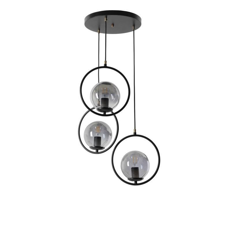 Culebra 3 - Light Cluster Pendant, Black, Grey