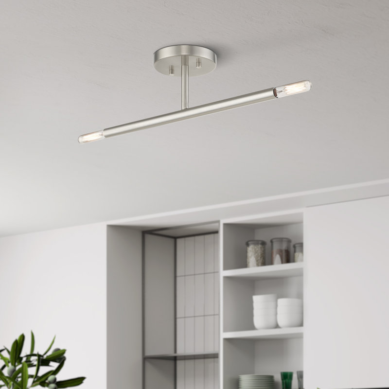 Bearcreek Semi Flush Mount, Brushed Nickel