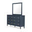Ensemble de chambre avec grand lit 5 pièces Alta, 2 tables de chevet, miroir de commode, bleu de Malte-134449636