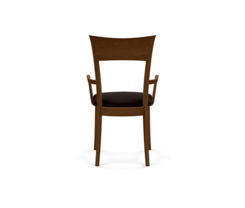 Ingrid Upholstered Armchair, Ebony, Saddle Cherry