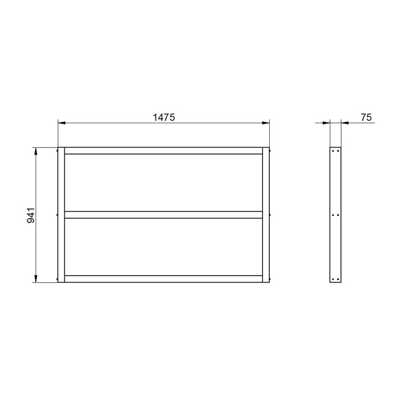 Shed Base Pressure Treated, 7.5cm H x 147.4cm W x 94.1cm D