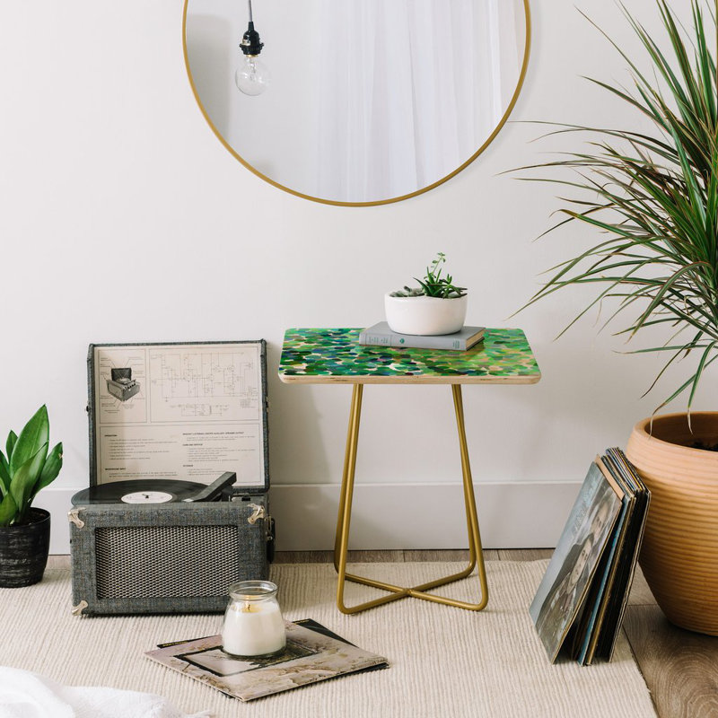 Solid Wood Top End Table