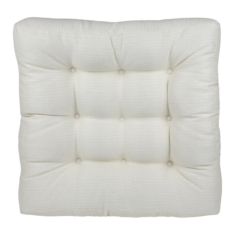 Non-Slip Square Extra Thick Floor Cushion, Ivory
