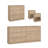 4-Piece Bedroom Set, Jackson Hickory-1865491026