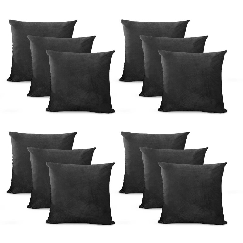 Square Throw Cushion Pad, Black