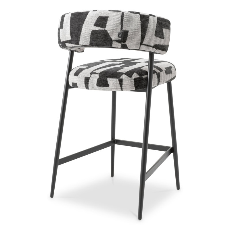 Bar Stool Folsom Brooklyn Black, Counter Stool (27.56” Seat Height)