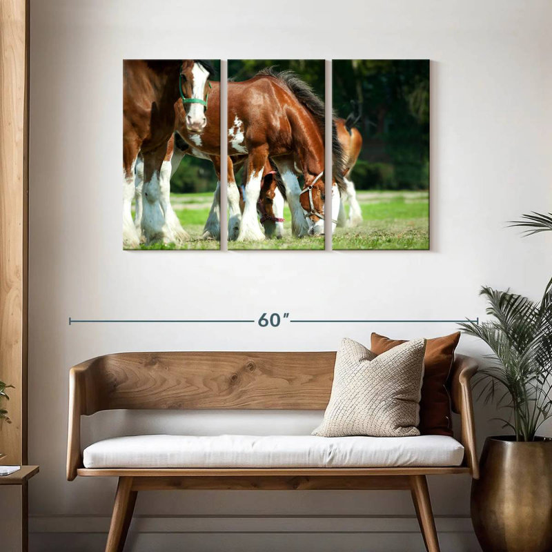 Clydesdale Horses, 28" H x 45" W