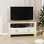 Meuble télé d'angle pour téléviseur avec panneau de rangement en MDF de 50 po ou moins avec tiroirs et rangement L 37,5 po x l 17,75 po
