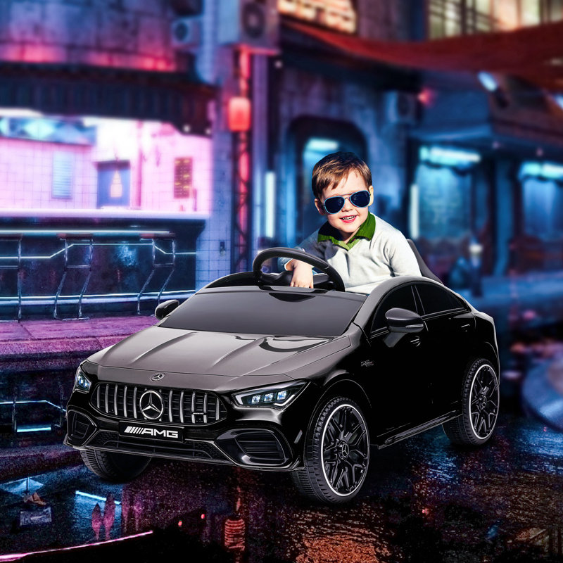 AIYAPLAY Mercedes Benz Licensed 12V Electric Car for Kids Black