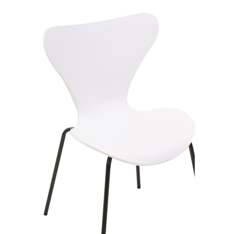 Side Chair, White/Black