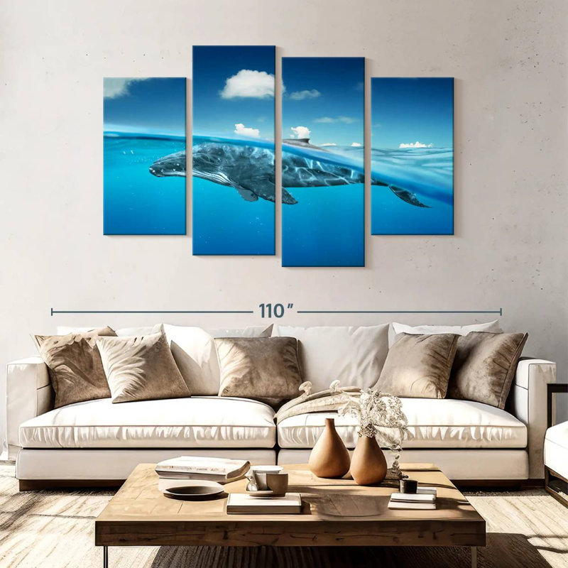 Brampt Whale Below The Surface, 54" H x 84" W