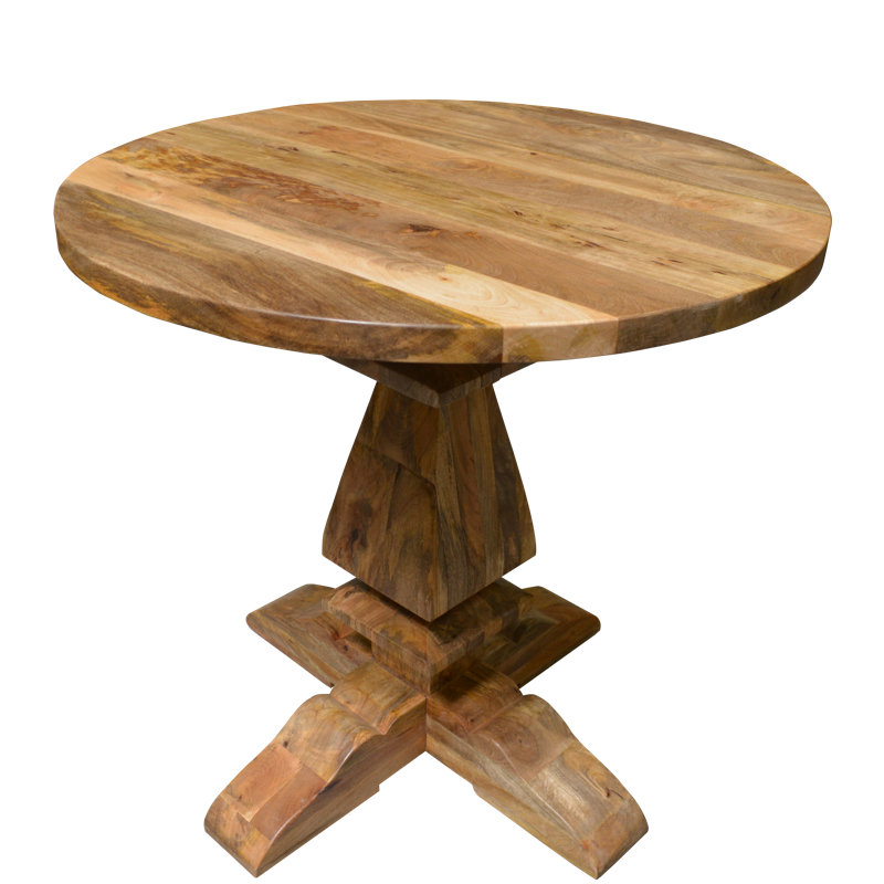 Beena Round Solid Wood Dining Table, Bar Table (42" Height)