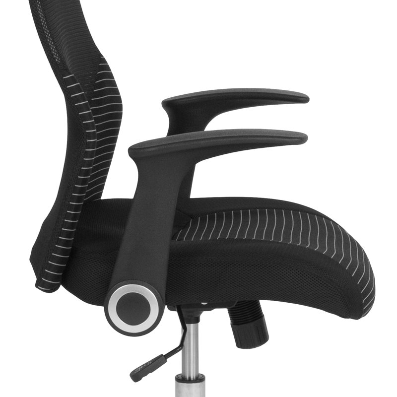 Milford High Back Black and White Mesh Executive Office Chair
