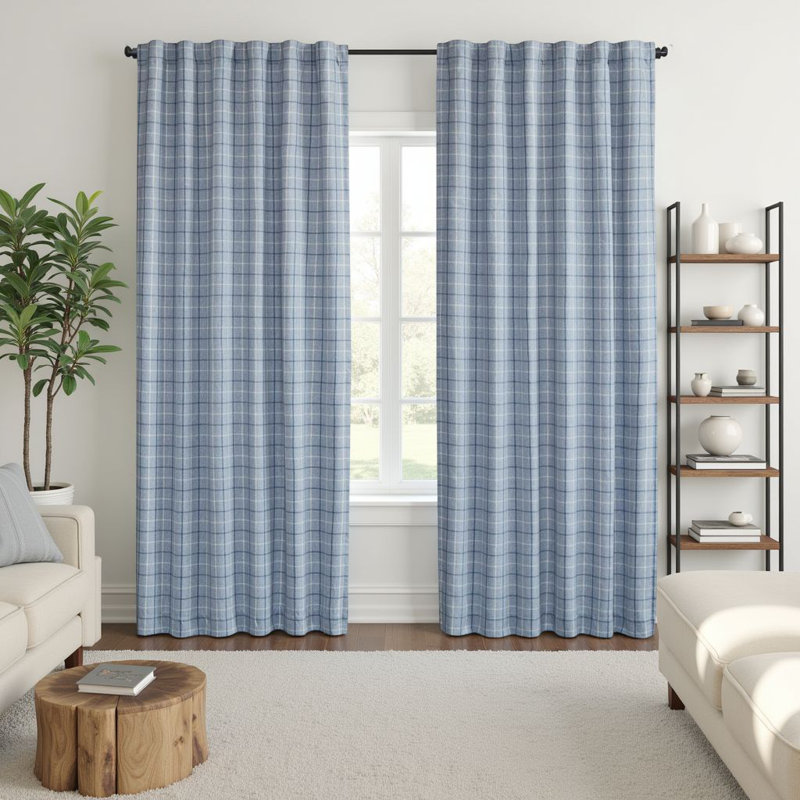 Rideau en polyester avec doublure en molleton, L 50 po x L 95 po