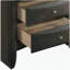 Grey Oak Bedside Table with 2 Drawers-868009111