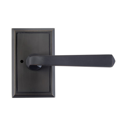 Levier d'intimité Bravura 904S-1 sur rosette rectangulaire traditionnelle en bronze huilé